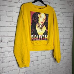 Aaliyah Graphic Sweatshirt | Cropped Streetwear Style - Sz 3X